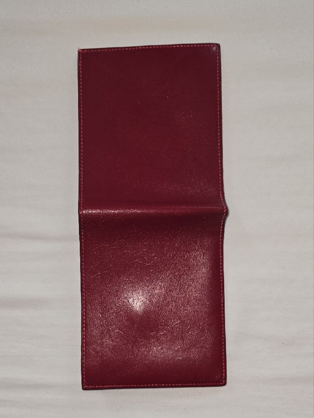 Hermes Red Compact Leather BiFold Wallet - Picture 5 of 10